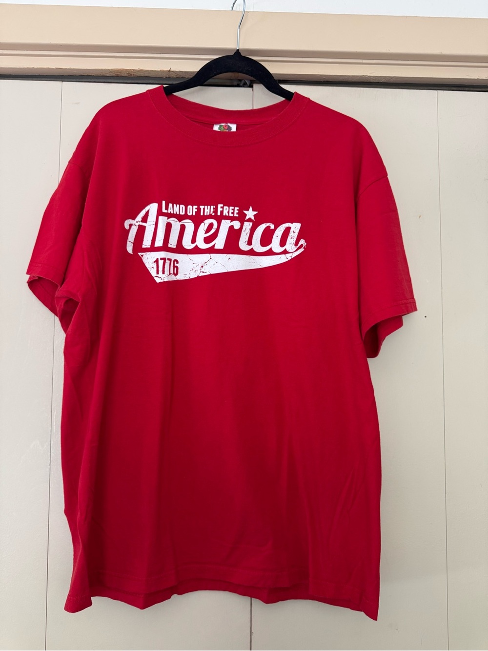 Fruit of the Loom heavy 100% cotton Size XL Land of the Free America 250 Anniver